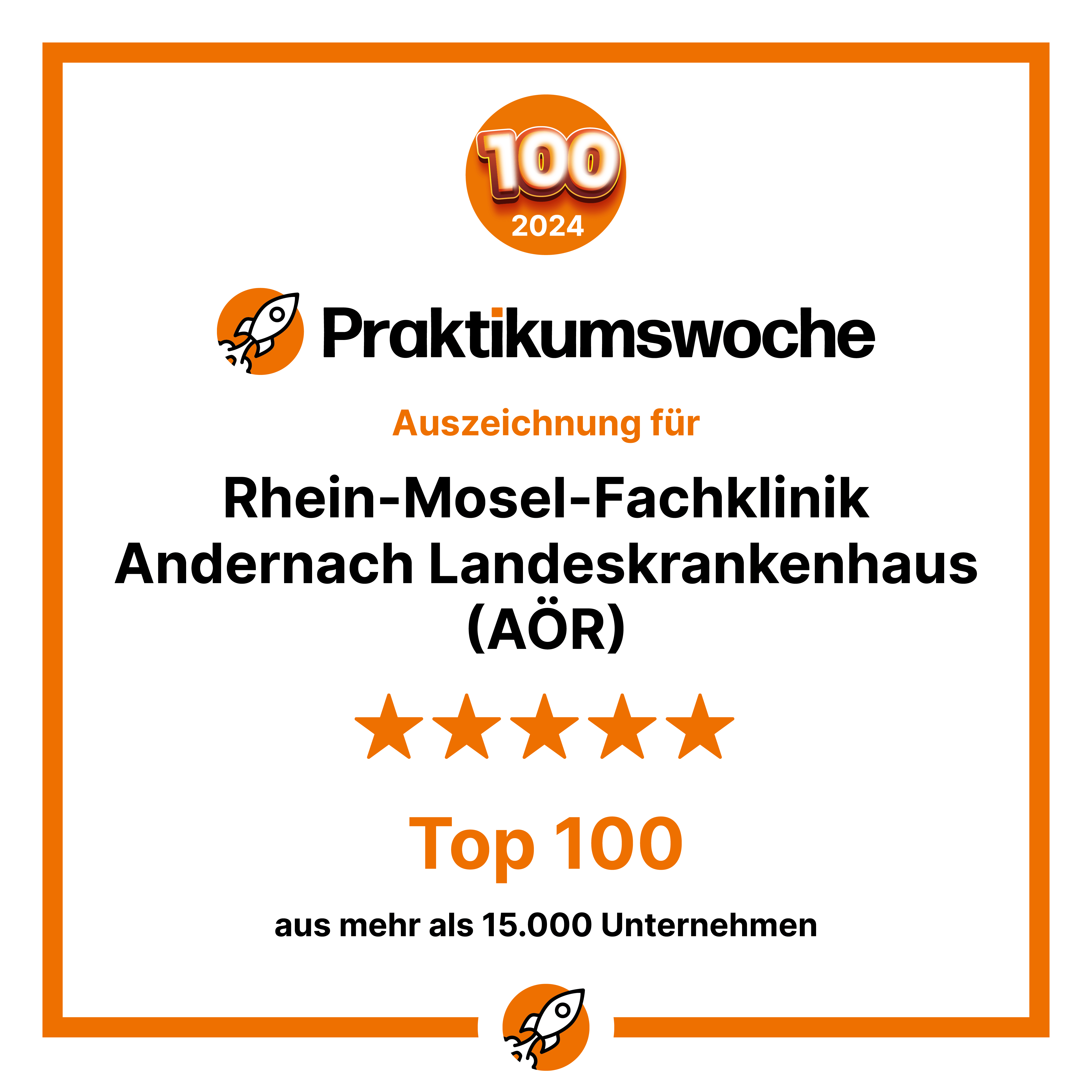 Zertifikat Rhein-Mosel-Fachklinik Landeskrankenhaus (AöR)